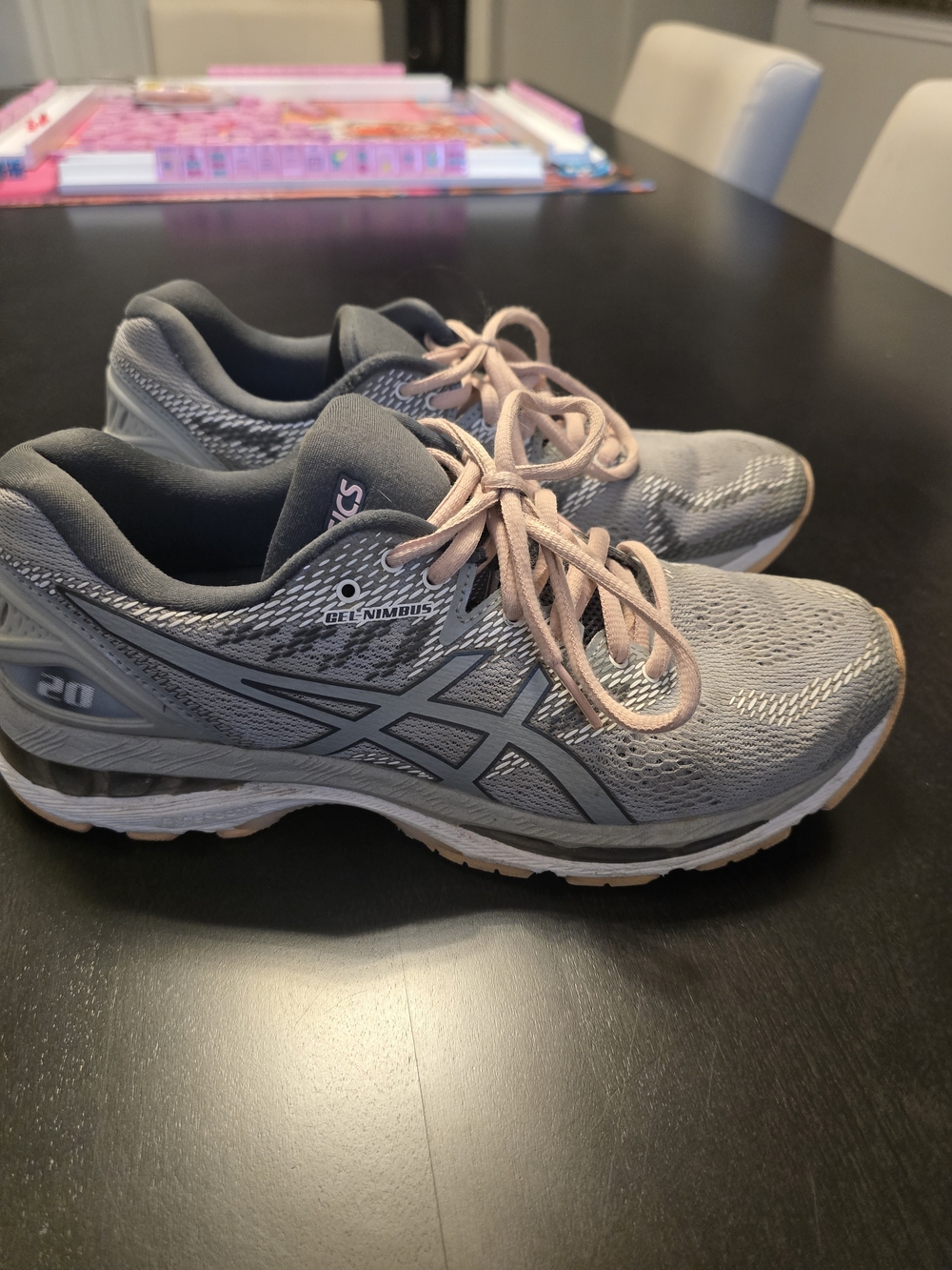 ASICS Gray and Pink Women's Athletic Running Shoes